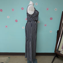 Load image into Gallery viewer, Sz2X Vibe Black and White Stripe Maxi Dress