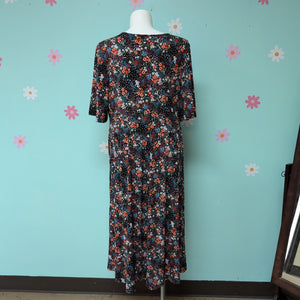 Sz2X Leota Black Floral Knit Dress