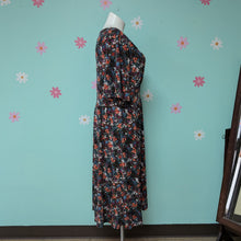 Load image into Gallery viewer, Sz2X Leota Black Floral Knit Dress