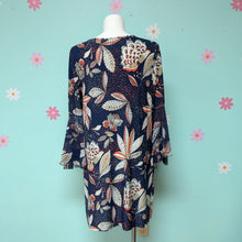 Load image into Gallery viewer, Sz2X Navy/Coral Floral Dress