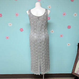 R&M 2-piece Silver Lace Formal Dress sz18w