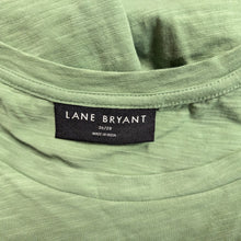 Load image into Gallery viewer, Sz4X Lane Bryant Green Flutter Sleeve Tee