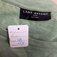 Load image into Gallery viewer, Sz4X Lane Bryant Green Flutter Sleeve Tee