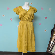 Load image into Gallery viewer, Sz22 Lane Bryant Yellow Cap Flutter Sleeve