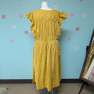 Sz22 Lane Bryant Yellow Cap Flutter Sleeve