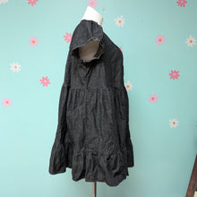 Load image into Gallery viewer, Sz2X Terra &amp; Sky Black Chambray Babydoll Dress