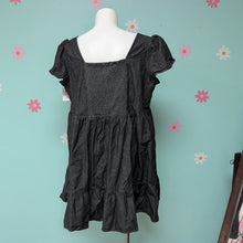 Load image into Gallery viewer, Sz2X Terra &amp; Sky Black Chambray Babydoll Dress