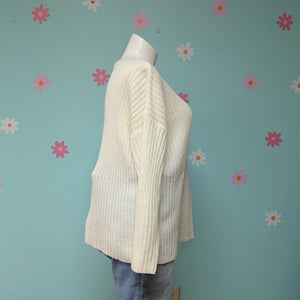 Sz3X Racheal Cream Cable Knit Sweater