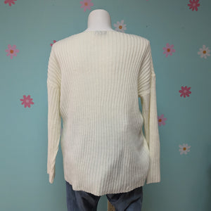 Sz3X Racheal Cream Cable Knit Sweater