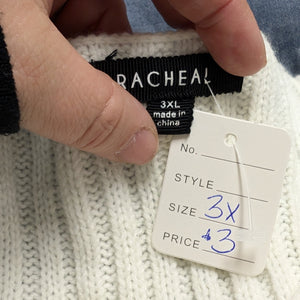 Sz3X Racheal Cream Cable Knit Sweater