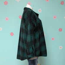 Load image into Gallery viewer, Sz3X Maurice&#39;s Green Plaid Fleece Oversized Jacket