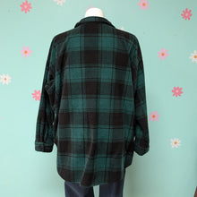 Load image into Gallery viewer, Sz3X Maurice&#39;s Green Plaid Fleece Oversized Jacket