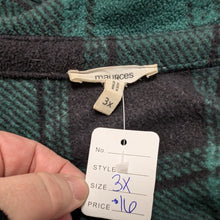 Load image into Gallery viewer, Sz3X Maurice&#39;s Green Plaid Fleece Oversized Jacket