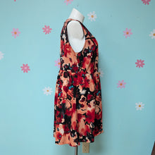 Load image into Gallery viewer, Sz3X Forever 21 Red Floral Fit and Flare Dress