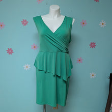 Load image into Gallery viewer, Sz22W Lane Bryant Kelly Green Peplum Dress