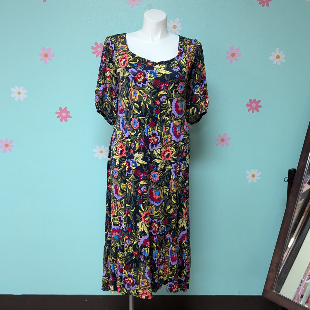 Sz3X Terra & Sky Bright Floral Maxi Dress NWT