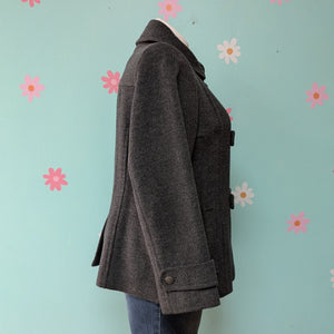 Sz1X St. John's Bay Grey Snap Pea Coat