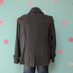 Sz1X St. John's Bay Grey Snap Pea Coat