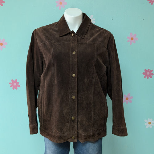 Sz22W JL Studio Brown Leather Jacket