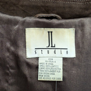 Sz22W JL Studio Brown Leather Jacket