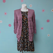 Load image into Gallery viewer, Sz3X Sonoma Loose Weave Mauve Cardigan