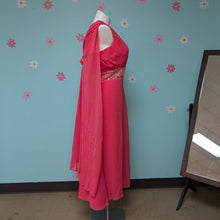 Load image into Gallery viewer, Sz20W/22W Bright Pink Chiffon Long Dress