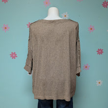 Load image into Gallery viewer, Sz3X Peyton Primrose Tan Waffle Weave Button Sleeve Top