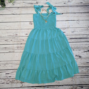 Smocked Babydoll Dress- Mint