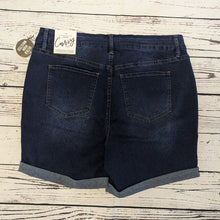 Load image into Gallery viewer, High Rise Cuffed Denim Shorts