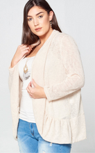 Load image into Gallery viewer, Lightweight Semi-Sheer Knit Cardigan- Ivory