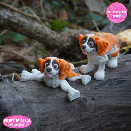 Tiny the 3D Printed Articulating St. Bernard