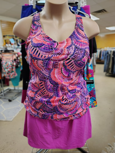 Croft & Barrow butterfly print tankini swim top size 22W