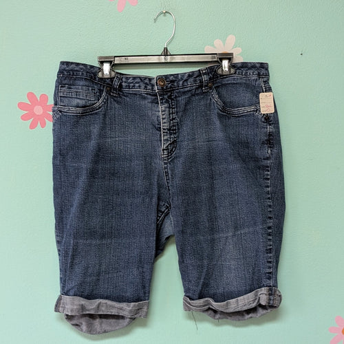 Sz18W St. John's Bay Denim Bermuda Shorts