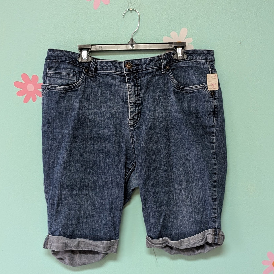 Sz18W St. John's Bay Denim Bermuda Shorts
