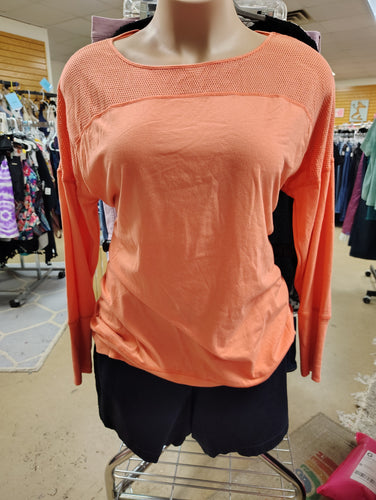 LA Threads peach long sleeve top 2x