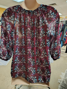 sz2X Daniel Rainn floral blouse