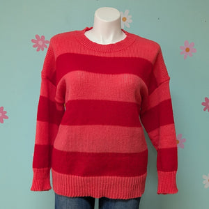 Sz2X Shein Pink Stripe Sweater