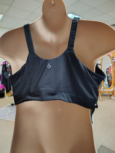 Torrid Active black sports bra zip front 46B
