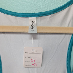 Sz2X Pixie Lady Teal Racerback Tank