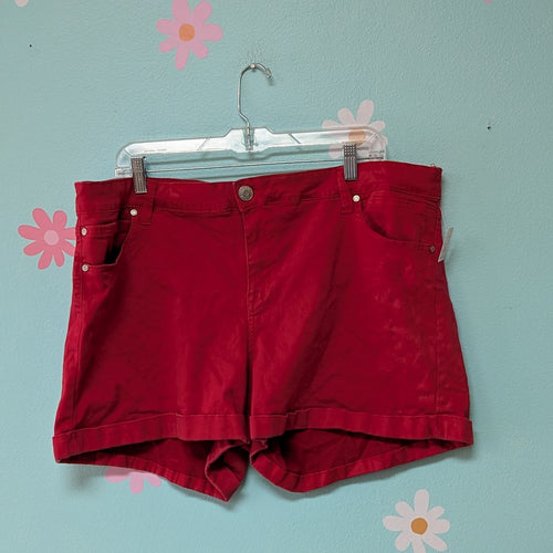 Sz20 Celebrity Pink Shorts- Red