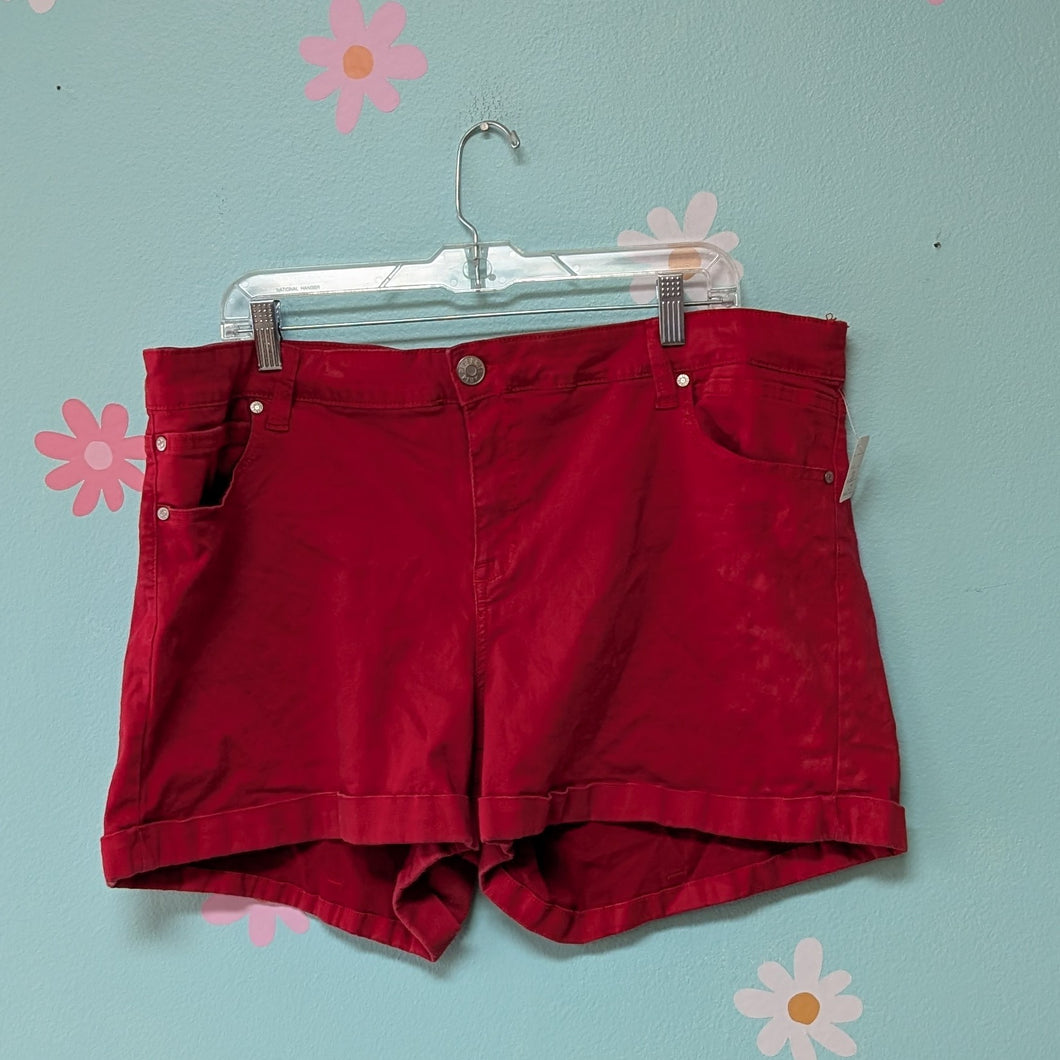 Sz20 Celebrity Pink Shorts- Red
