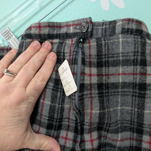 SzXL Vintage Grey/Red Plaid School Girl Skirt