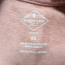 Load image into Gallery viewer, Sz2X St. John&#39;s Bay Pink and Gold Foil Pullover Sweatshirt