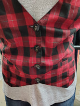 Load image into Gallery viewer, Torrid cropped red plaid vest size 2x