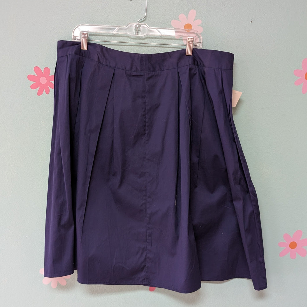 Sz3X Royal Blue Pleated Skirt