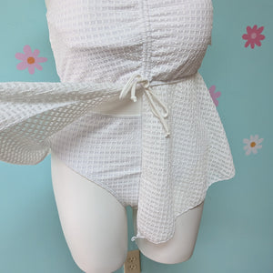 Sz2X White Babydoll Tankini 2 piece Swimsuit