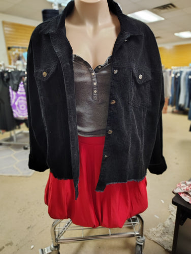 eesome black corduroy jacket size 2x