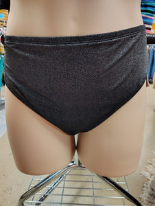 Macys black glitter swim brief bottom NWT size 3x