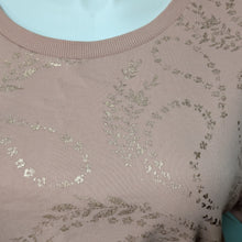 Load image into Gallery viewer, Sz2X St. John&#39;s Bay Pink and Gold Foil Pullover Sweatshirt