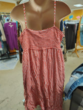 Load image into Gallery viewer, Old Navy red gingham plaid midi dress with pockets 4x